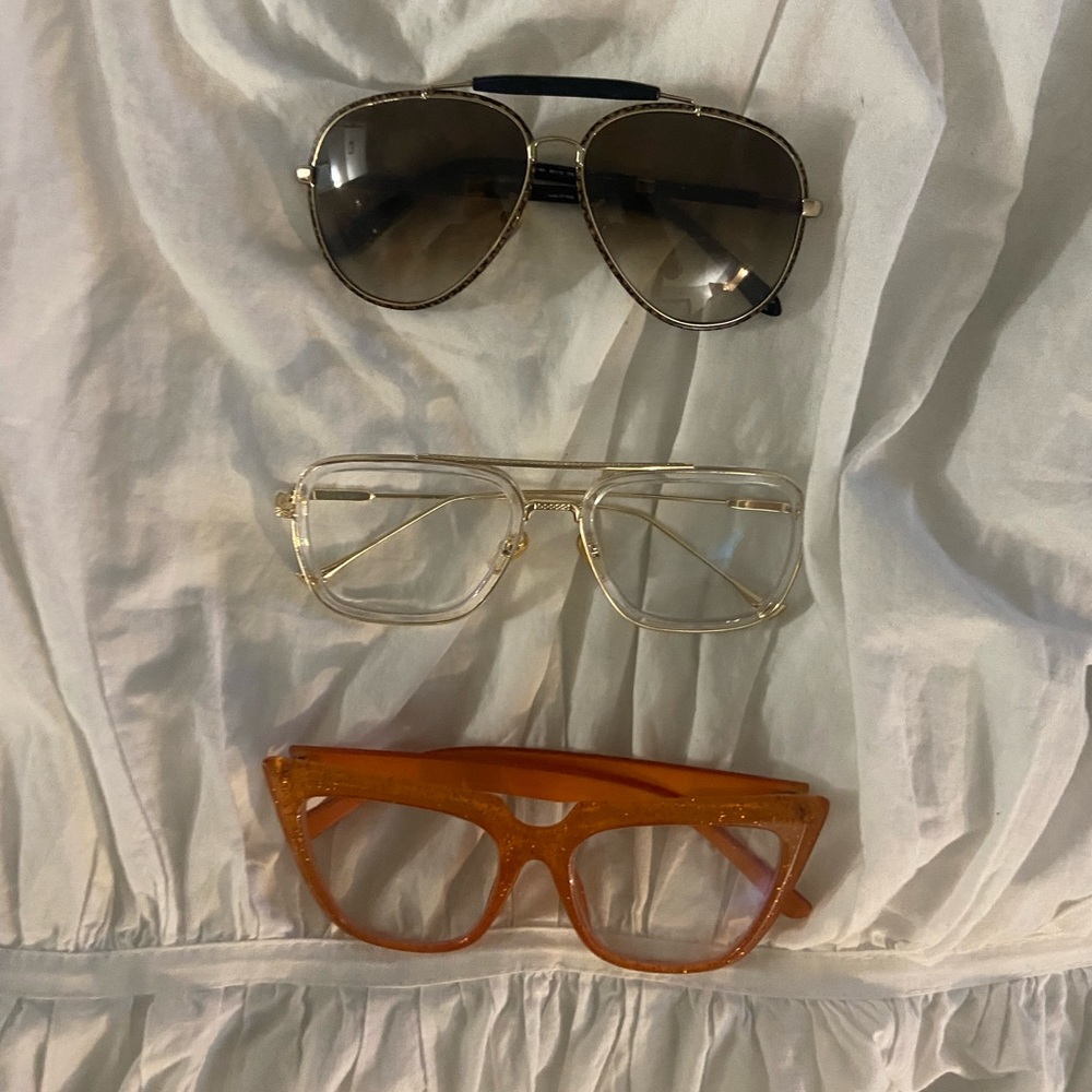 3 pack cute sunglasses / glasses fashion